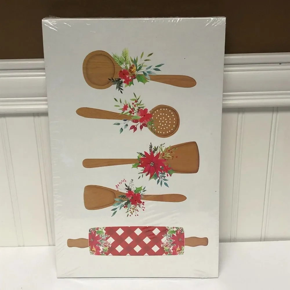 Pioneer Woman Christmas Tree Gift Boxes Holiday Kitchen Utensils Gingham Red 5pk